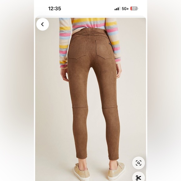 Sanctuary Chocolate Brown Sueded Leggings Pants LP - Picture 4 of 6